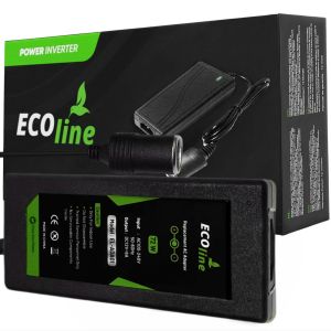 EcoLine - Adapter 230V naar 12V aansluiting 72W - Omvormer AC naar DC - voor Koelbox - zwart