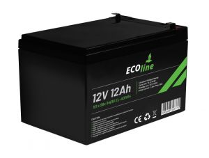 EcoLine – AGM 12 V – 12 Ah VRLA-Batterie – 151 x 98 x 94 (98) – zyklenfeste Batterie