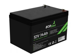 EcoLine – AGM 12 V – 14 Ah VRLA-Batterie – 151 x 98 x 94 (98) – zyklenfeste Batterie