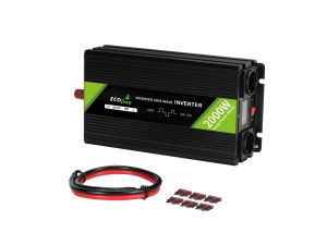 EcoLine – Wechselrichter 24 V auf 220 V/230 V – 2000 W Leistung – modifizierte Sinuswelle – Spannungswandler