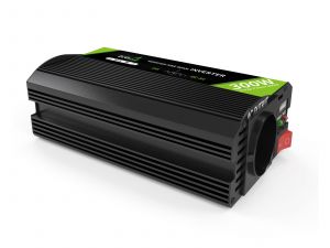 EcoLine - Omvormer 24V Naar 220V/230V sigarettenaanteker - 300w Vermogen 600w piek - Gemodificeerde Sinus - Vrachtwagen omvormer - stopcontact - autolader