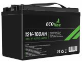 EcoLine - AGM 12V 100AH - 100000mAh VRLA-Batterie - 330 x 171 x 217 - Deep Cycle-Batterie