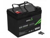 EcoLine – AGM 12 V 33 Ah – 33000 mAh VRLA-Batterie – 196 x 130 x 174 – zyklenfeste Batterie